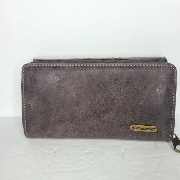 Montana West Azted Concealed Carry Satchel And Wallet‎ Set Coffee - Picture 8 of 10